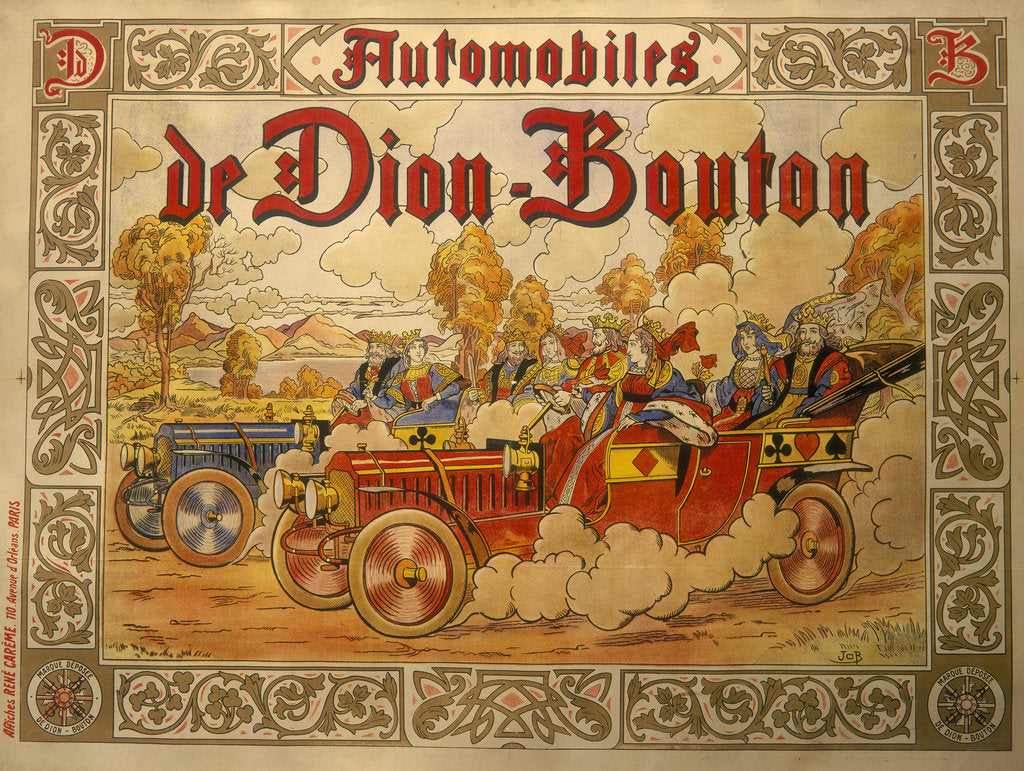 Detail of Poster advertising De Dion Bouton cars, (c1920s?) by Job Nixon