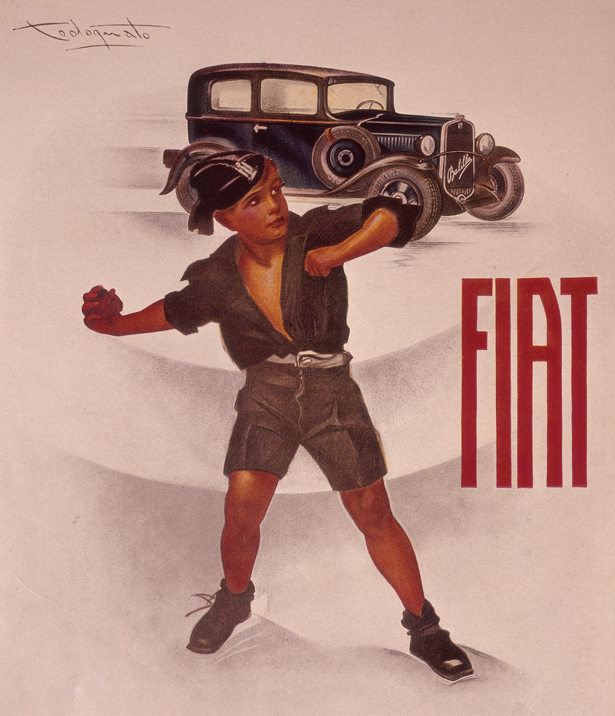 Detail of Poster advertising Fiat cars, (c1930s?) by Unknown