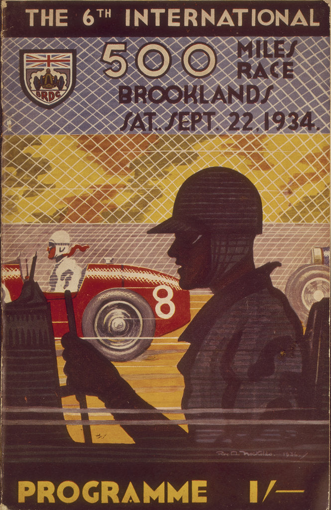 Detail of A programme for the Brooklands 500 miles race, 1935 by Unknown