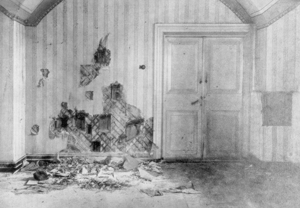 Detail of Room where Tsar Nicholas II and his family were executed, Yekaterinburg, Russia, July 17 1918 by Anonymous