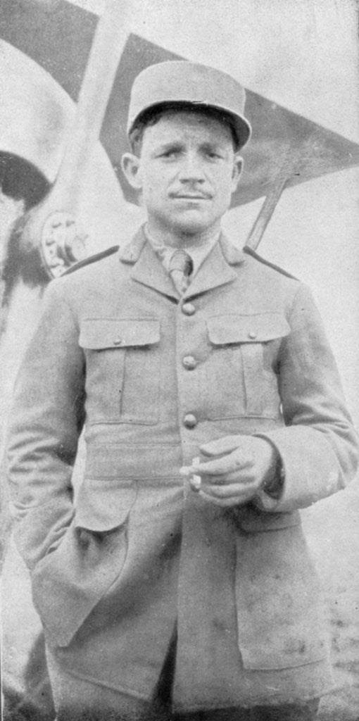 Detail of Raoul Lufbery, French-American fighter pilot and flying ace of World War I by Anonymous