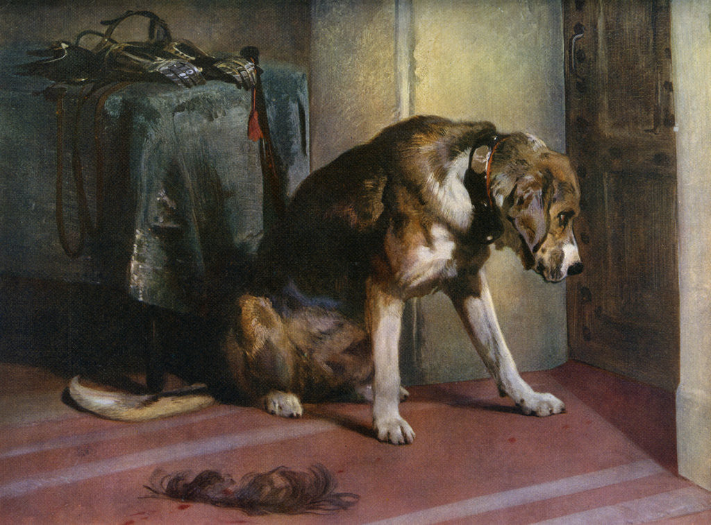 Detail of Suspense by Edwin Henry Landseer