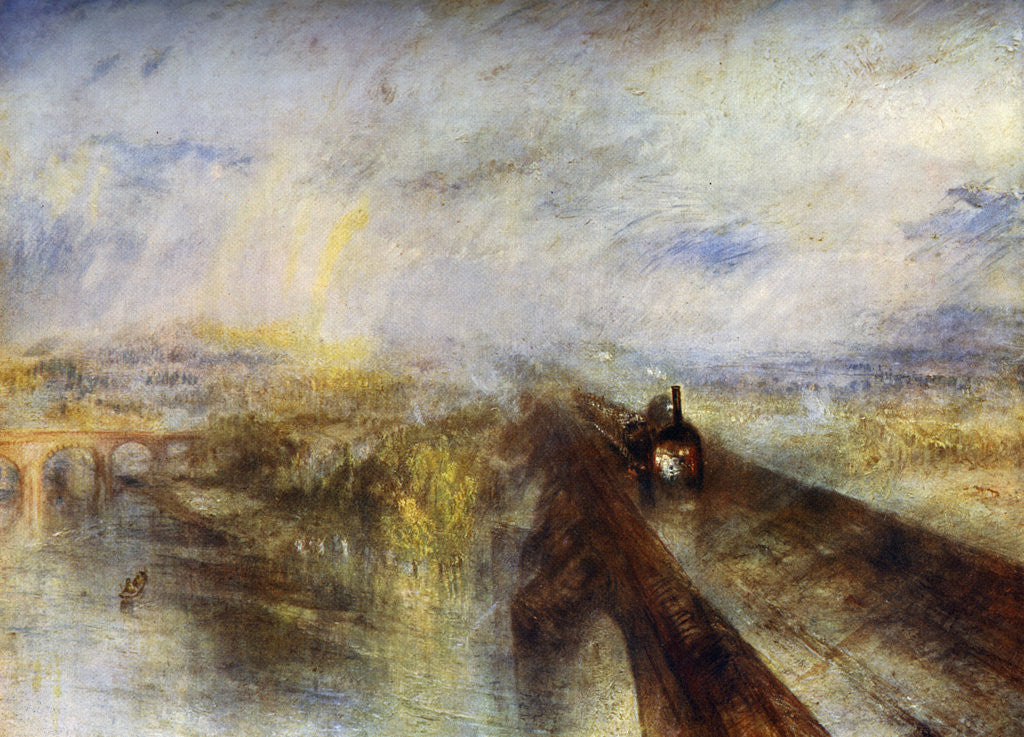 Detail of Rain, Steam and Speed - the Great Western Railway by JMW Turner