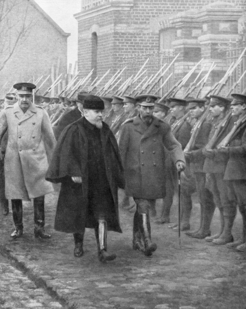 Detail of French President Raymond Poincare and King George V, December 1914 by Anonymous