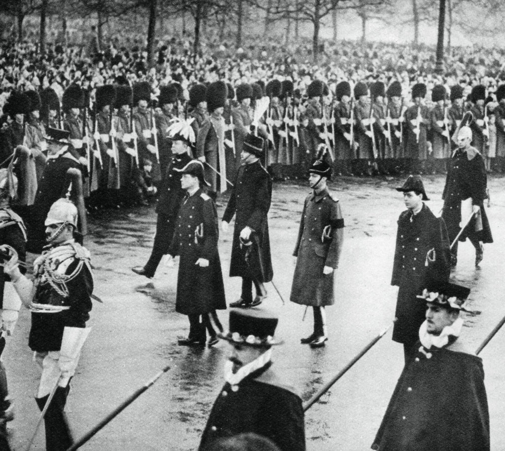 Detail of The Duke of York in King George V's funeral procession by Anonymous