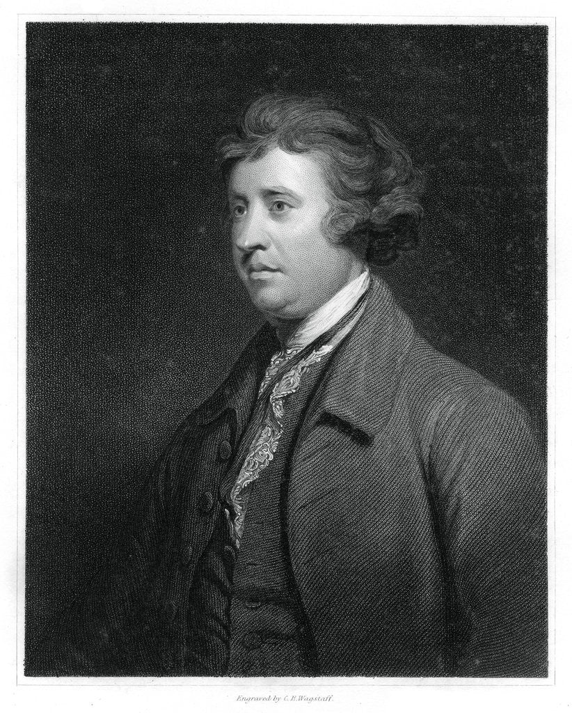 Detail of Edmund Burke, Anglo-Irish statesman, author, orator, political theorist, and philosopher by CE Wagstaff