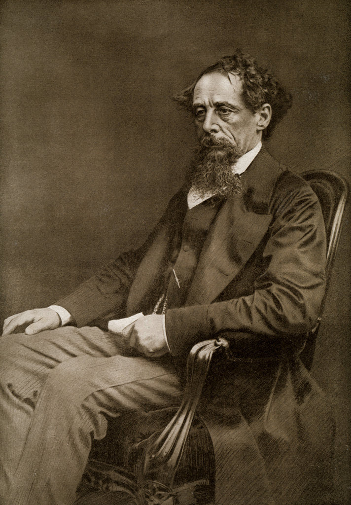 Detail of Charles Dickens, 19th century English author by Anonymous