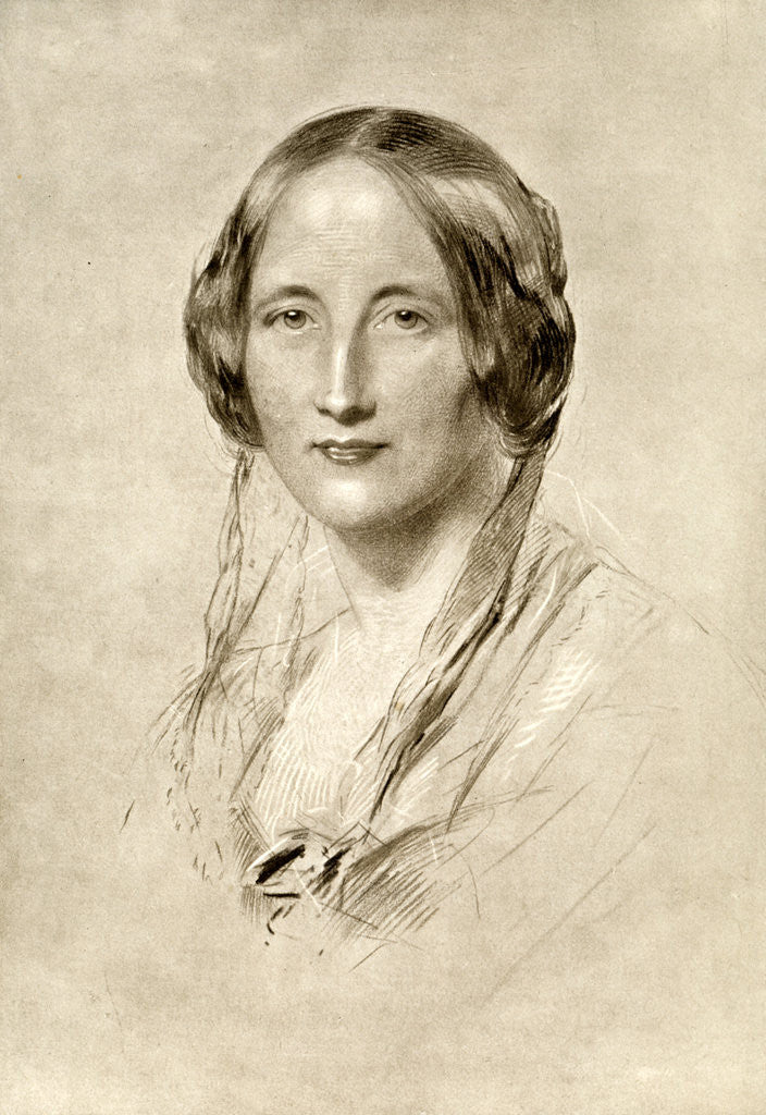 Detail of Elizabeth Gaskell, British 19th century novelist by George Richmond