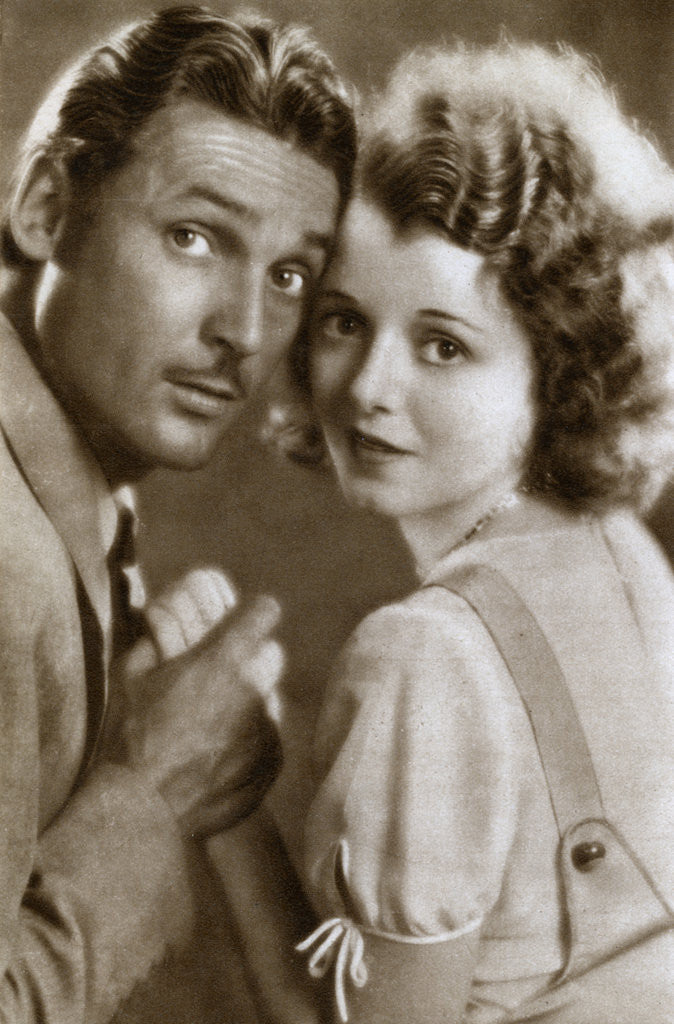 Detail of Charles Farrell and Janet Gaynor, American actors by Anonymous