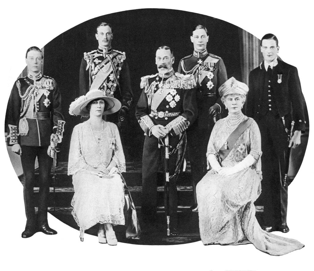 Detail of King George V and his family by Anonymous