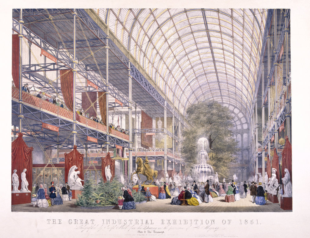 Detail of Great Exhibition, Crystal Palace, Hyde Park, London by Dickinson Brothers