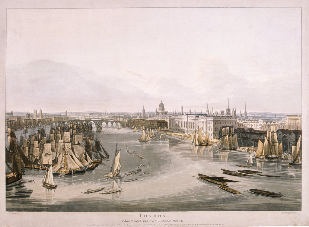 Detail of View of London by Robert Havell