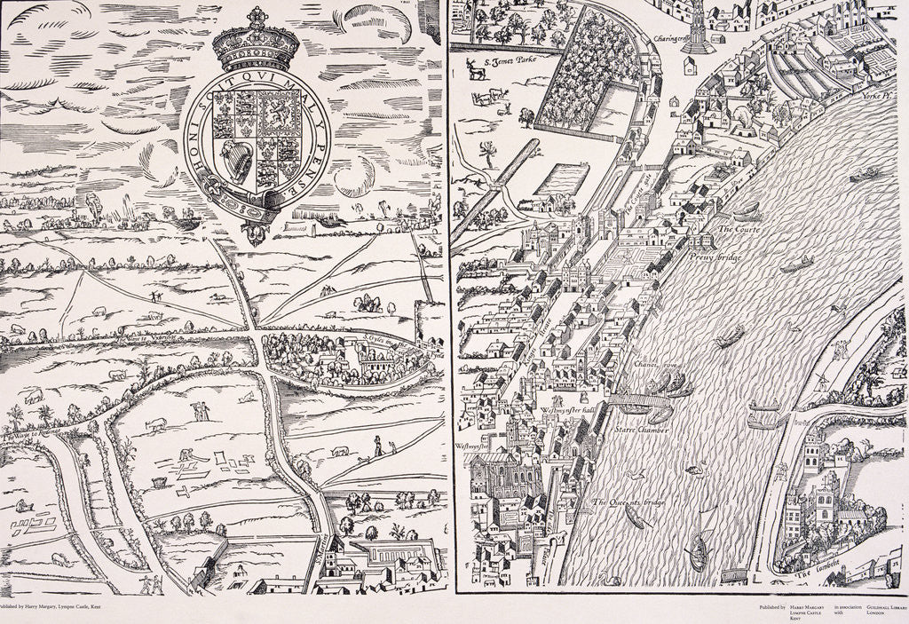 Detail of Agas' Map of London by Anonymous