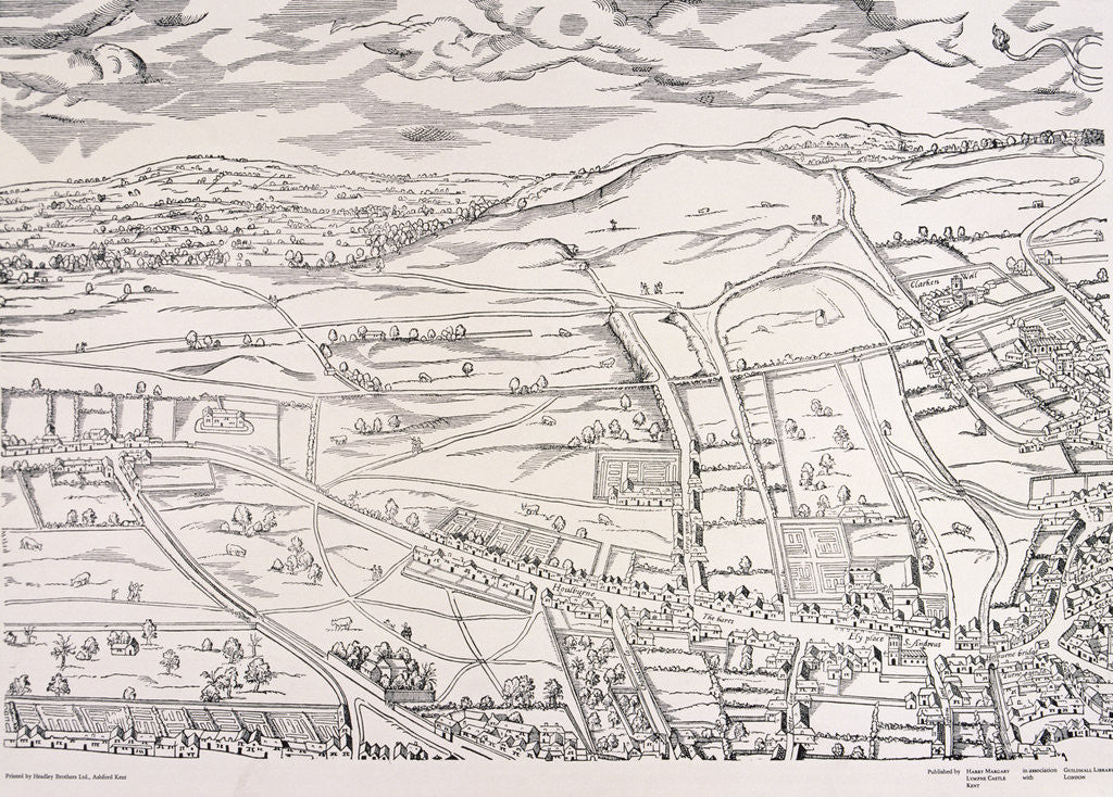 Detail of Agas' Map of London by Anonymous