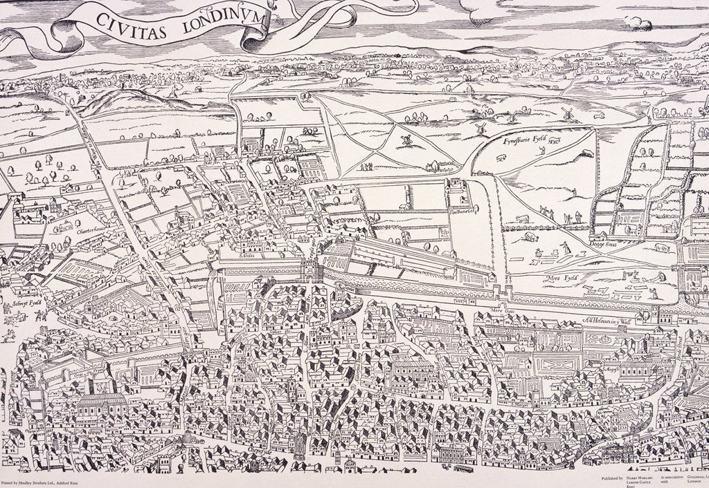 Detail of Agas' Map of London by Anonymous