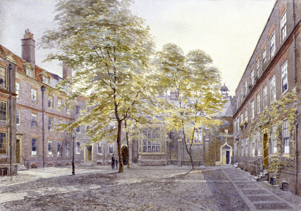 Detail of View of Staple Inn, London by John Crowther