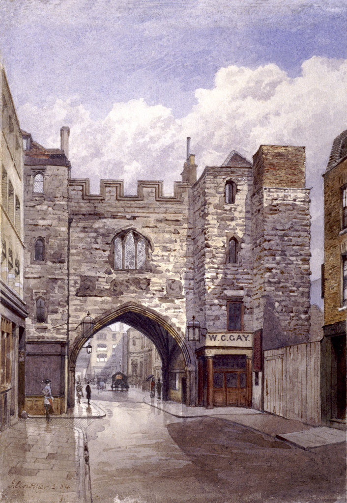 Detail of St John's Gate, Clerkenwell, London by John Crowther