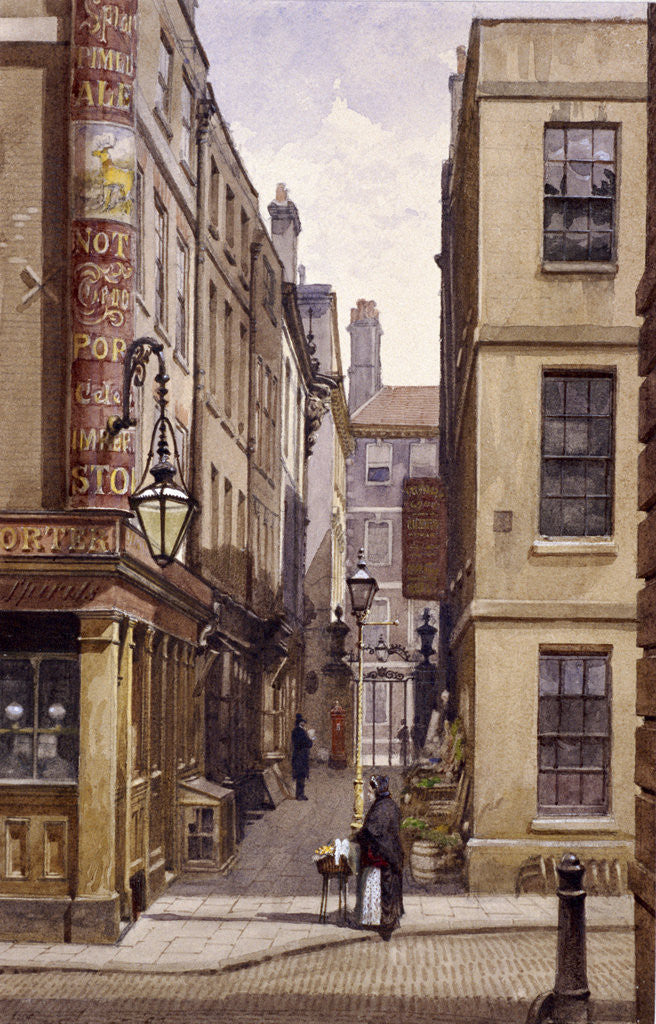 Detail of Stag Public House, Devereux Court, London by John Crowther