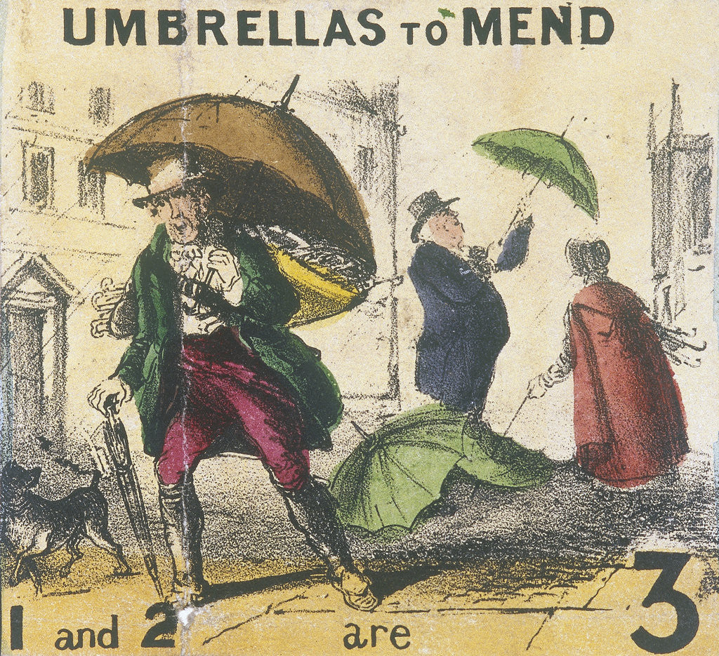 Detail of Umbrellas to Mend, Cries of London by TH Jones