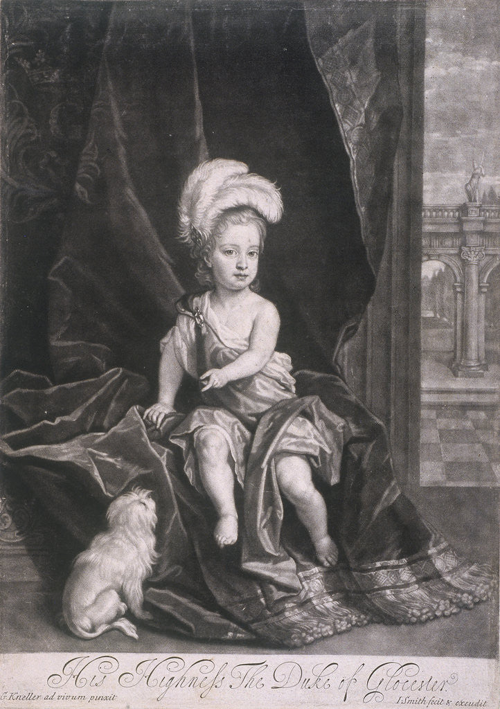 Detail of William, Duke of Gloucester, as a child by Joseph Smith