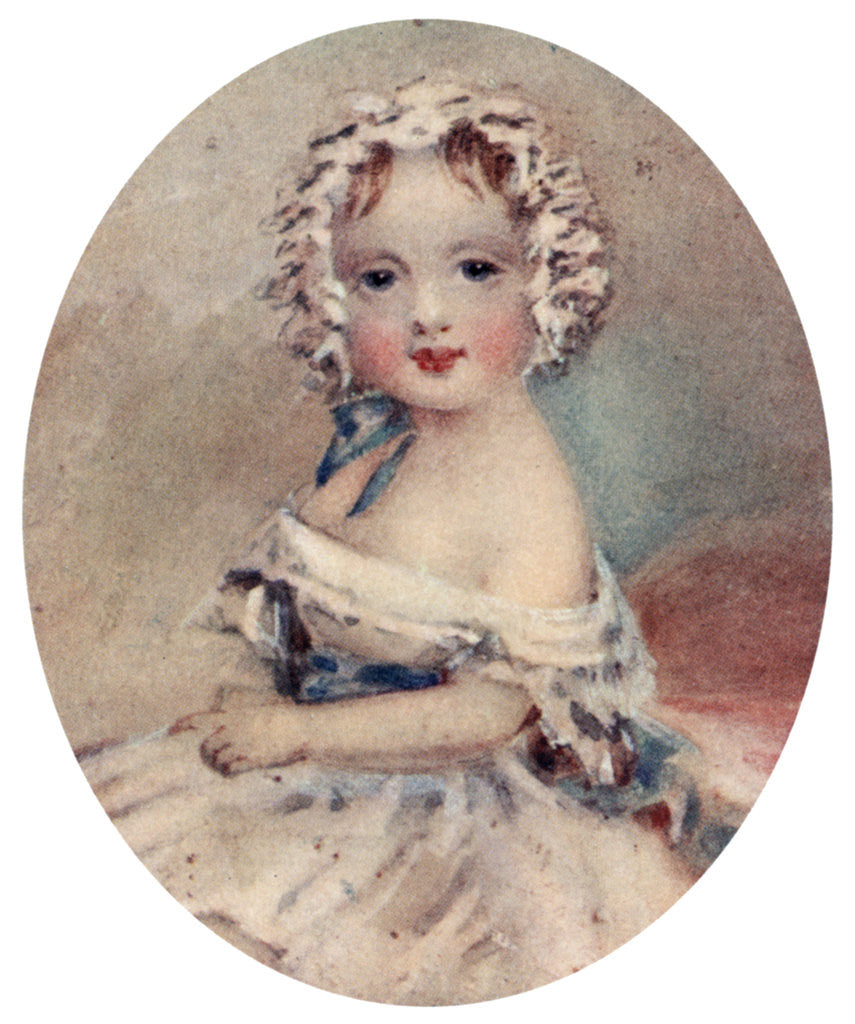 Detail of Portrait of Queen Victoria as a child by Anonymous