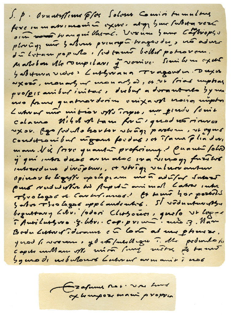 Detail of Letter from Desiderius Erasmus to Nicholas Everaerts by Erasmus