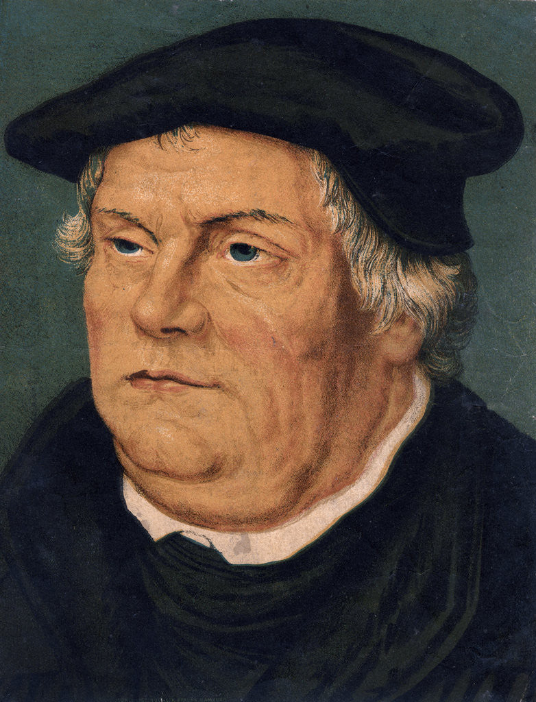 Detail of Martin Luther, 16th century German Protestant reformer by Anonymous