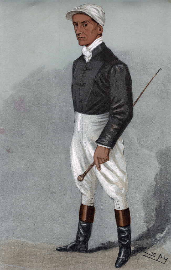 Detail of Fred Rickaby, English jockey 1901 by Spy