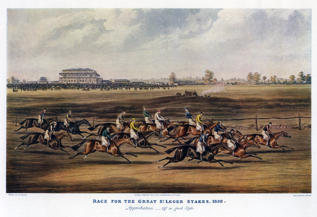 Detail of Race for the Great St Leger Stakes by Harris