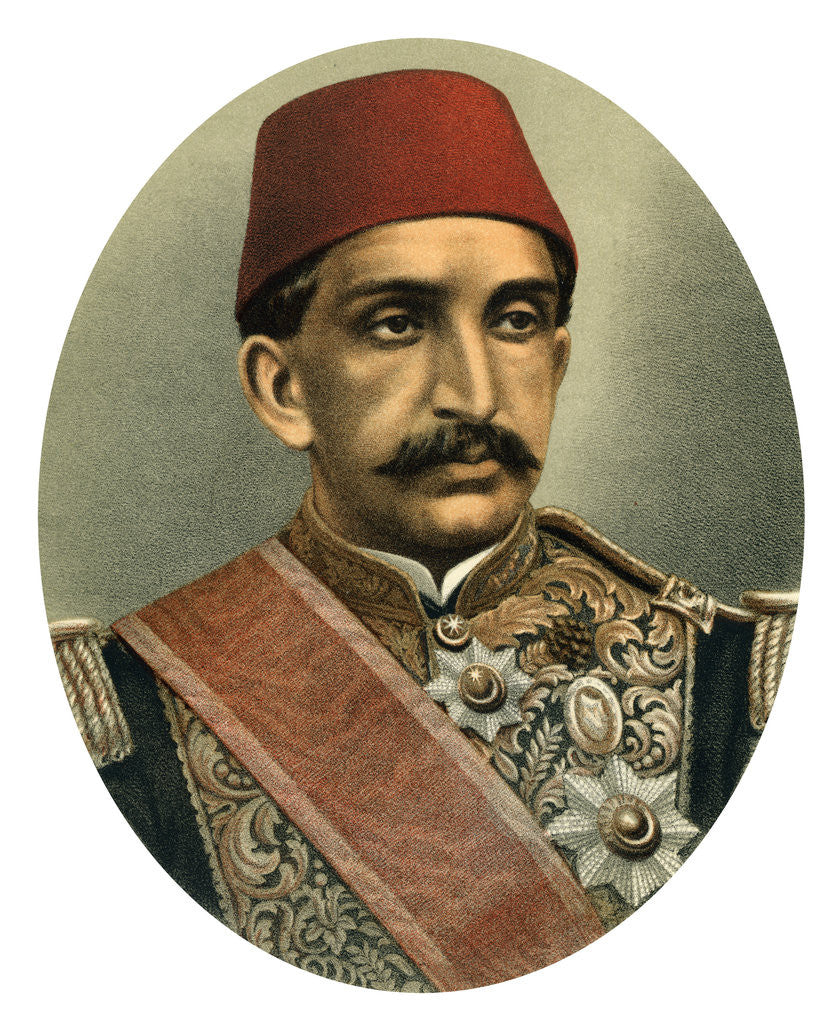 Detail of Abdul Hamid II, Sultan of Turkey by Anonymous