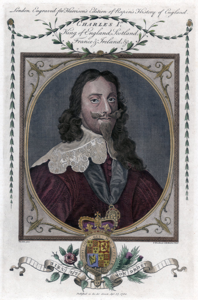 Detail of Charles I of England by Woodman & Mutlow