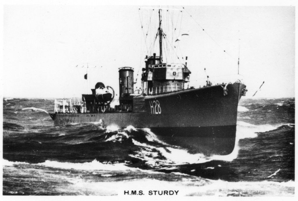 Detail of HMS Sturdy, 'S' class destroyer by Anonymous