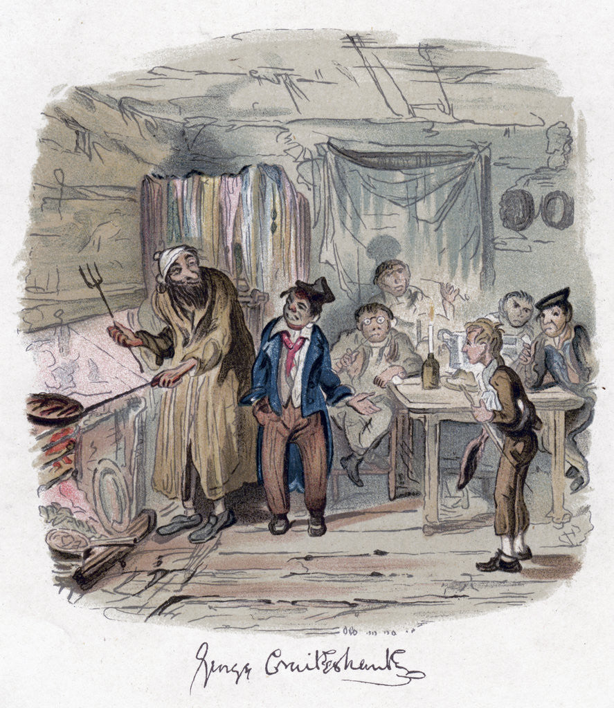 Detail of Oliver Twist by George Cruikshank