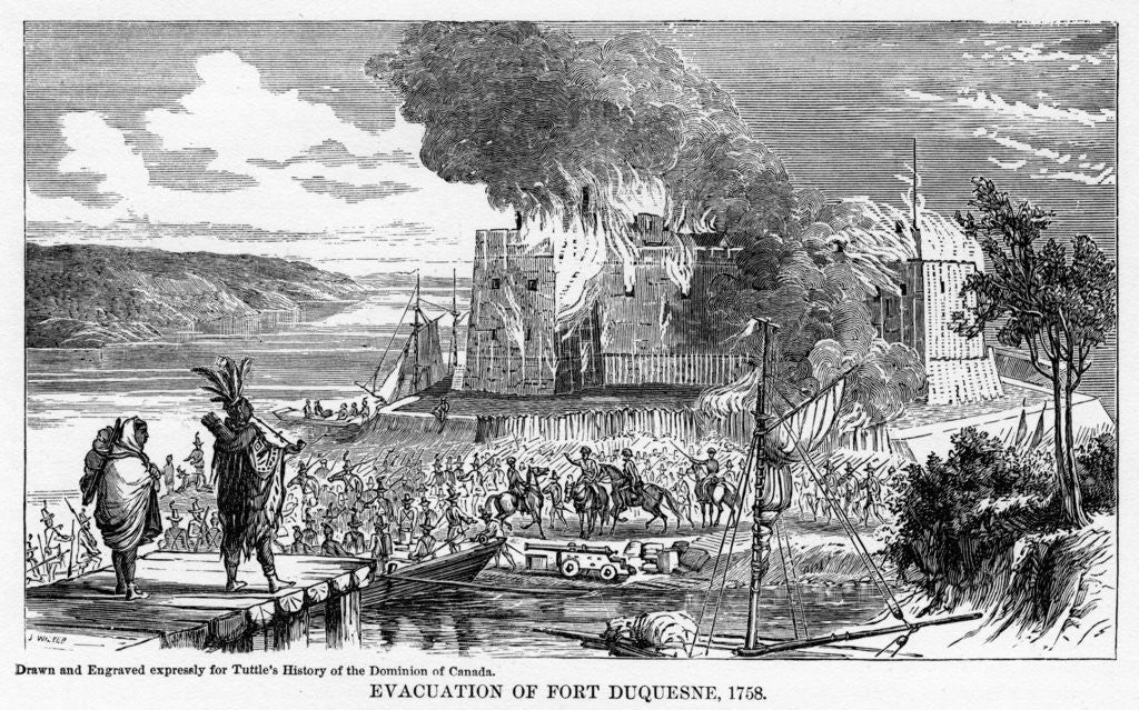 Detail of Evacuation of Fort Duquesne by Anonymous