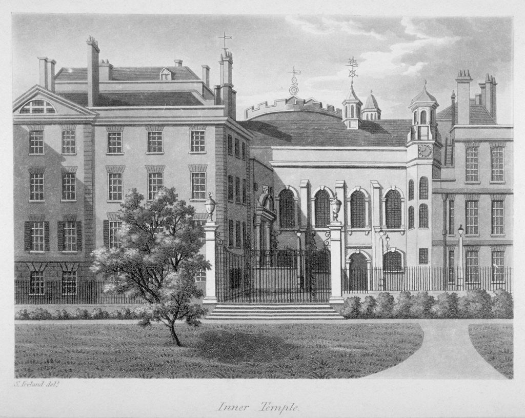 Detail of View of Inner Temple, City of London by Anonymous