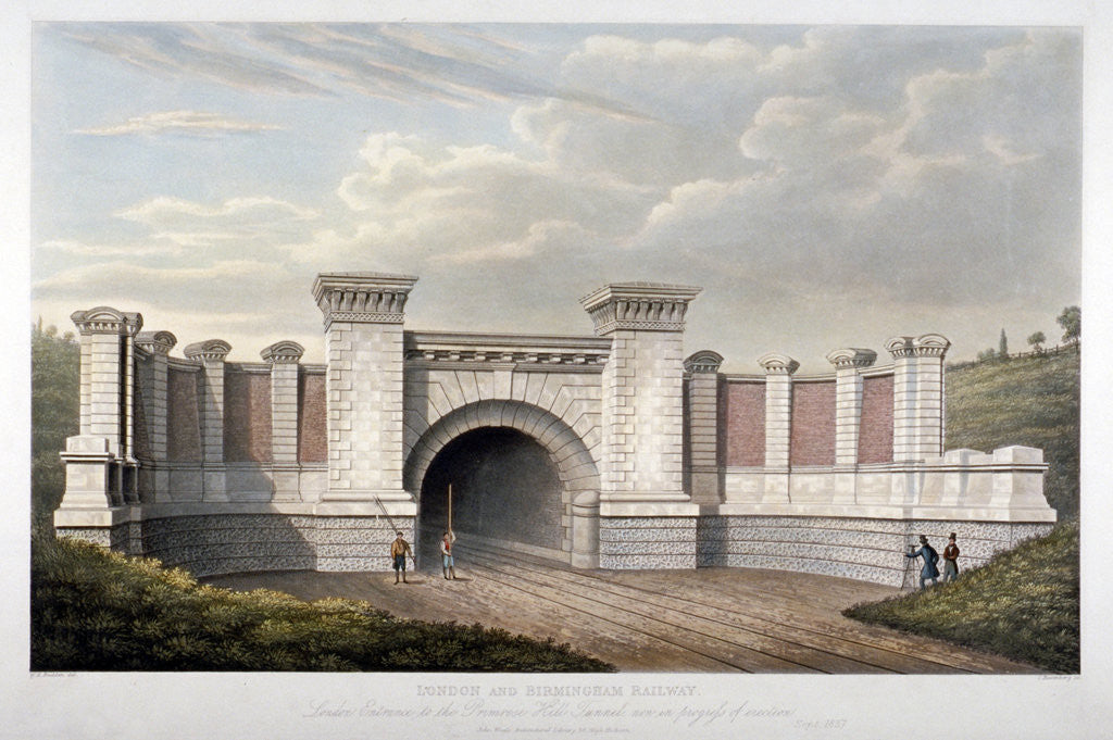 Detail of Primrose Hill Tunnel of the London and Birmingham Railway by C Rosenberg