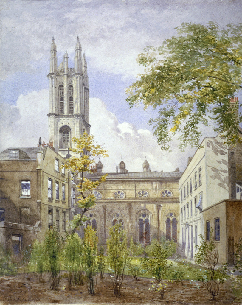 Detail of Church of St Michael, Cornhill, City of London by John Crowther