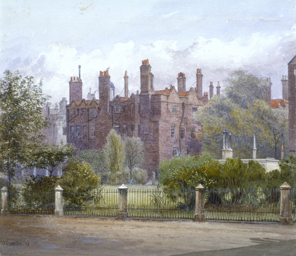 Detail of Old Buildings and gardens, Lincoln's Inn, London by John Crowther