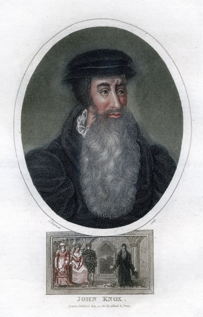 Detail of 'John Knox', Scottish religious reformer by J Chapman