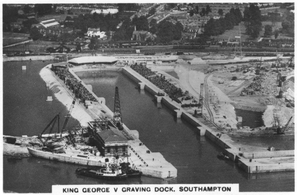 Detail of King George V Graving Dock, Southhampton by Anonymous