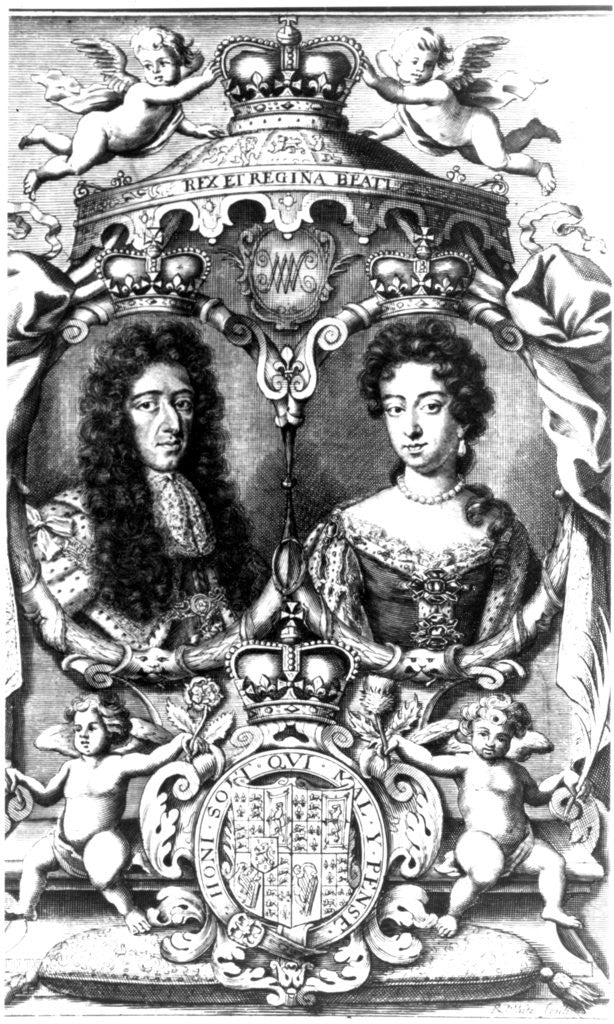 Detail of William III and Mary II by R White