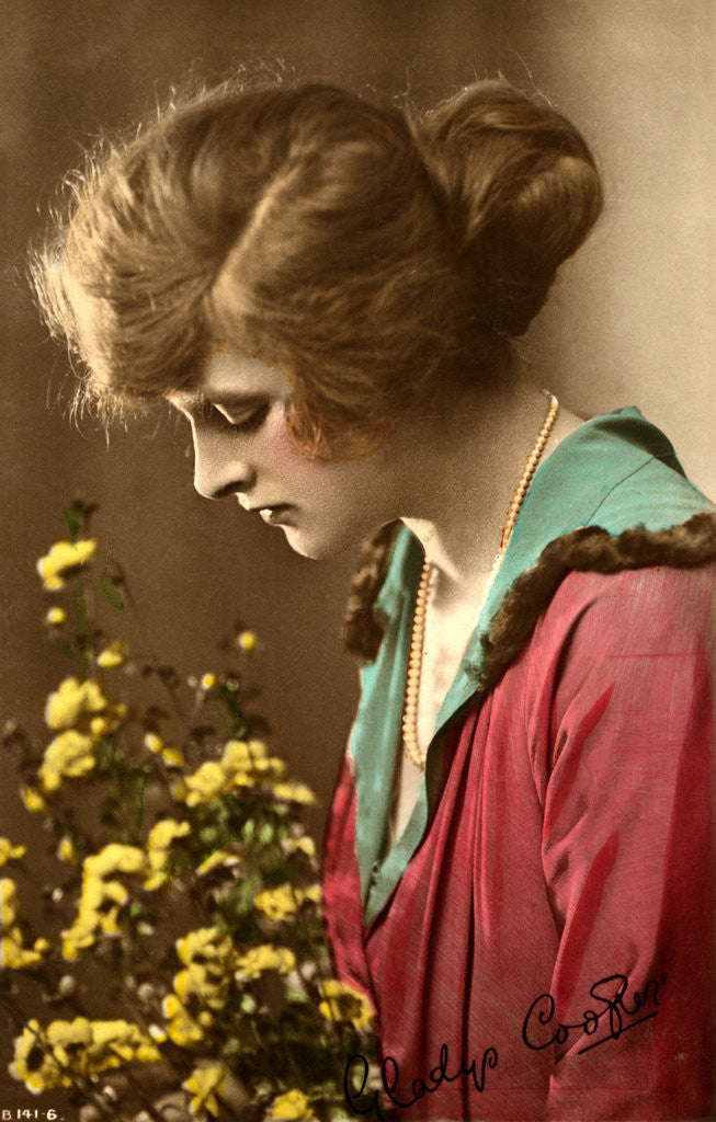 Detail of Gladys Cooper (1888-1971), English actress by Rotary Photo