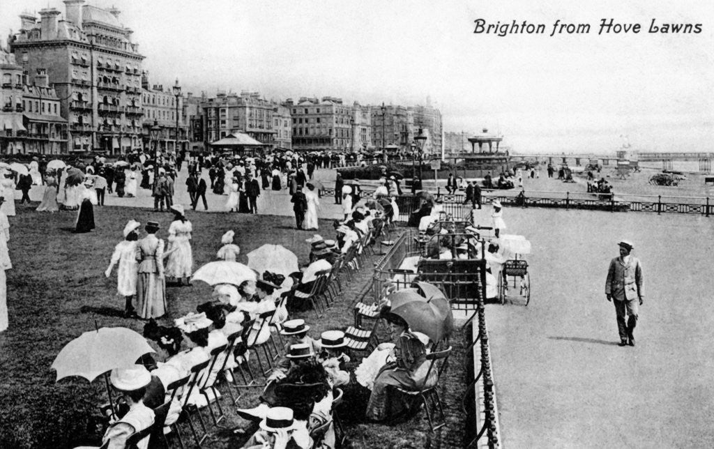 Detail of Brighton from Hove Lawns, Sussex by V&S Photo