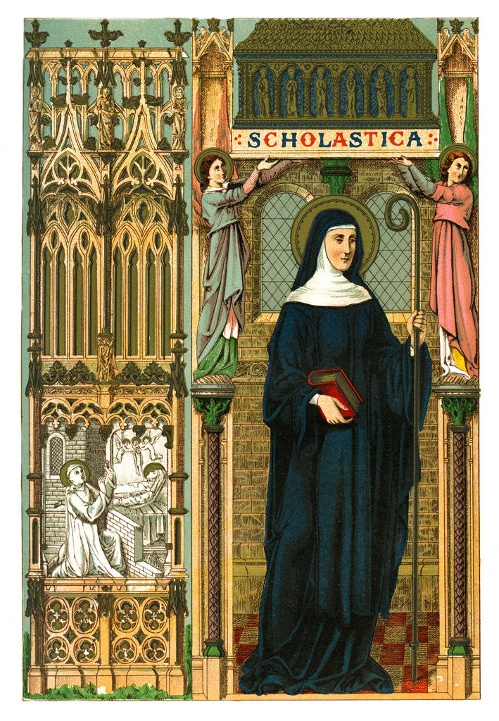 Detail of St Scholastica by Anonymous