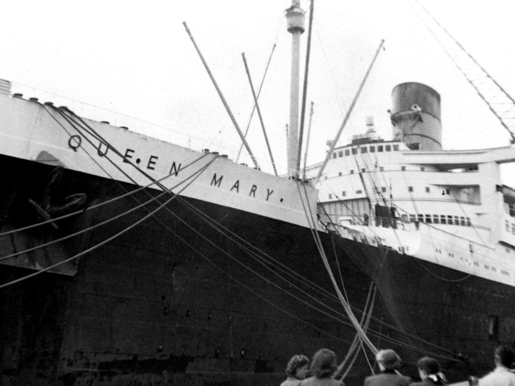 Detail of Ocean liner RMS 'Queen Mary' by Anonymous