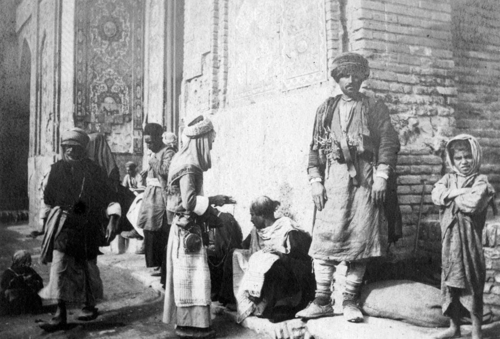 Detail of Kurdish barber, outside Kazimain mosque, Iraq by Anonymous