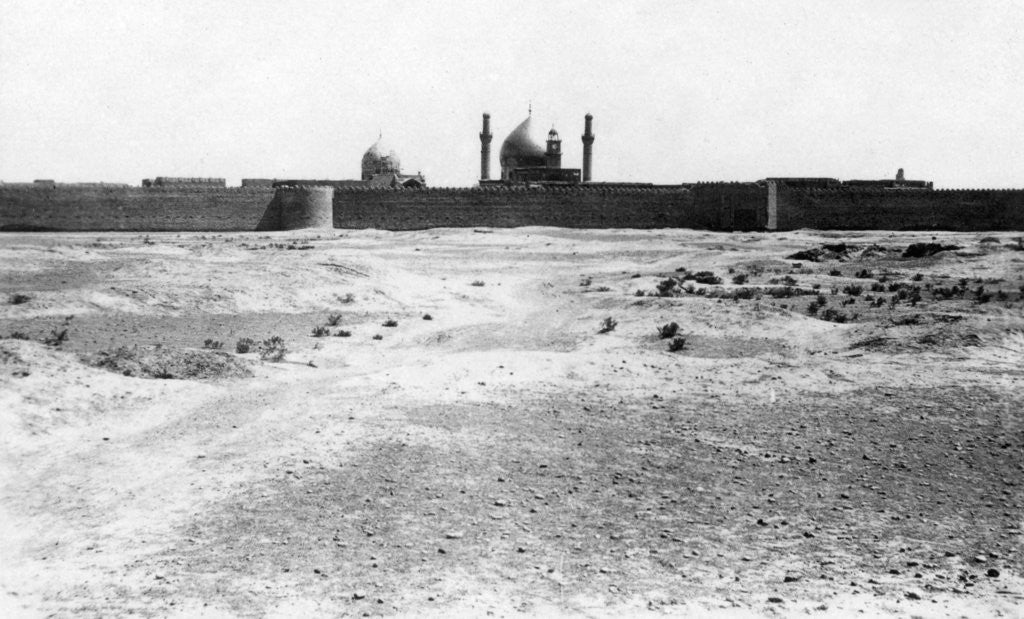 Detail of Golden dome and minarets of the Samarra mosque, Mesopotamia by Anonymous