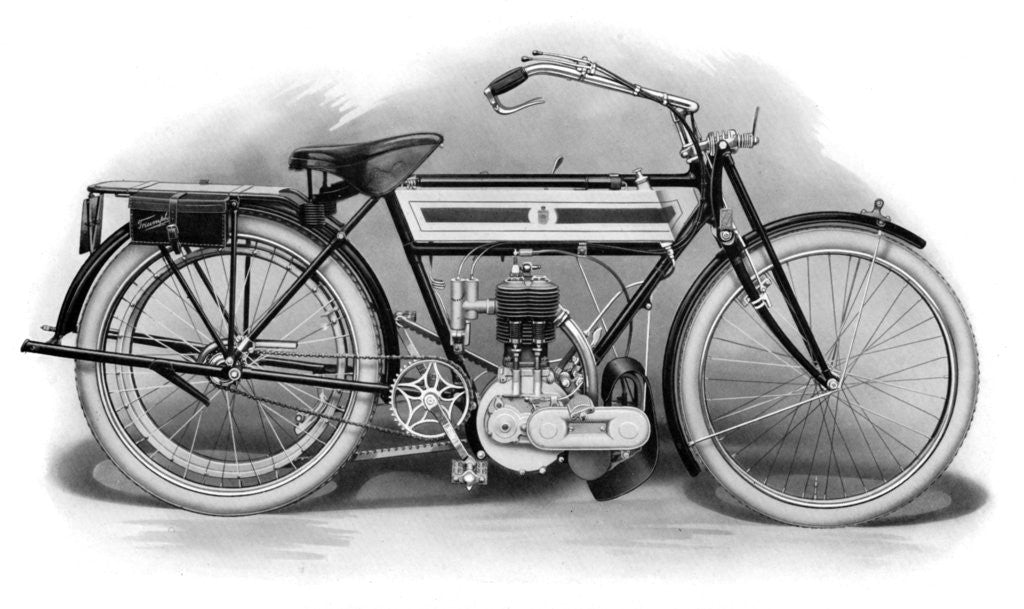 Detail of An early Triumph motorcycle by Anonymous