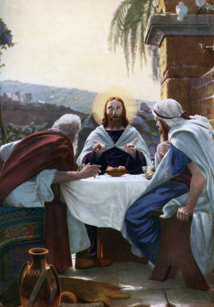 Detail of Breaking of Bread at Emmaus by Anonymous