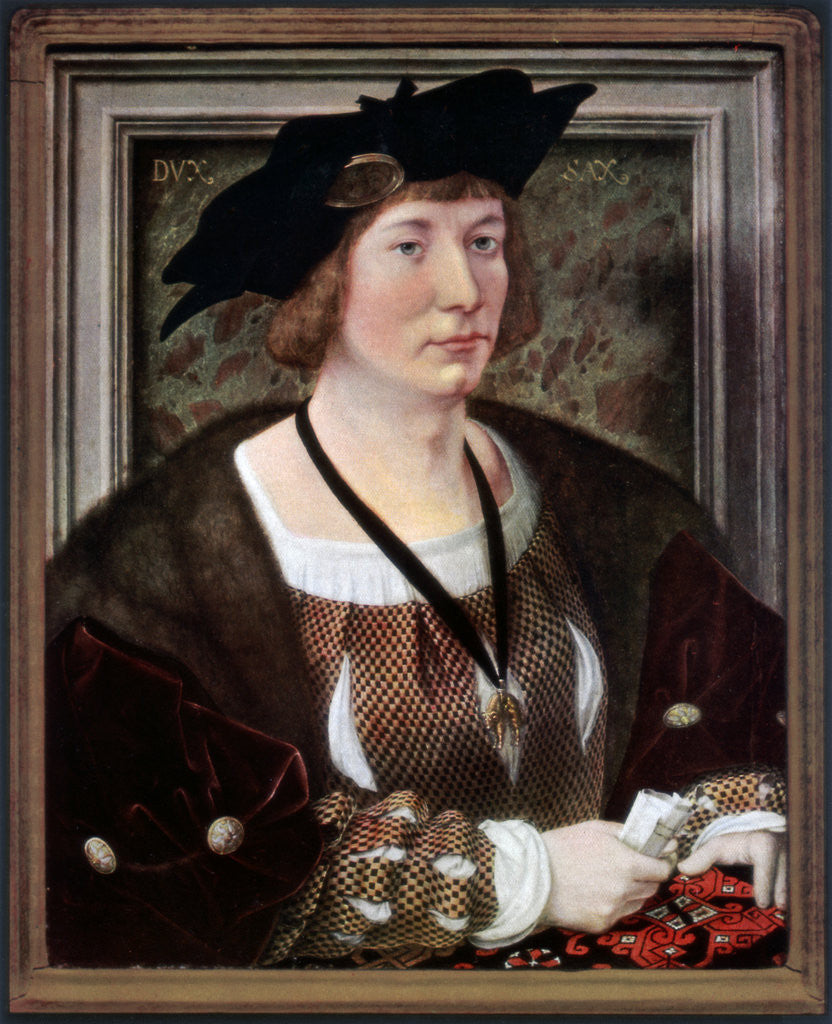 Detail of Portrait of Hendrik III, Count of Nassau-Breda by Jan Gossaert